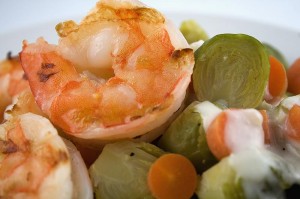 Shrimp with Brussels Sprouts (click to enlarge)
