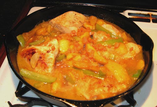 Mango Chicken in Pan